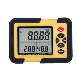 เครื่องตรวจจับก๊าซแบบพกพา Backlight, อุตสาหกรรม Co2 อุณหภูมิและความชื้น Data Logger