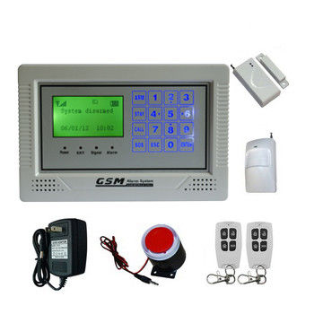 การรักษาความปลอดภัยระบบเตือนภัย GSM + + แป้นสัมผัสที่จอแสดงผล LCD